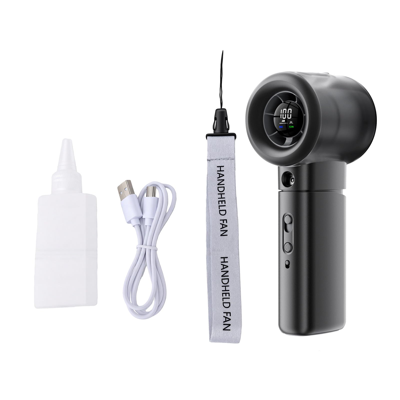 Ventilador de mano con pulverizador Sxhlseller para camping, playa y viajes de verano