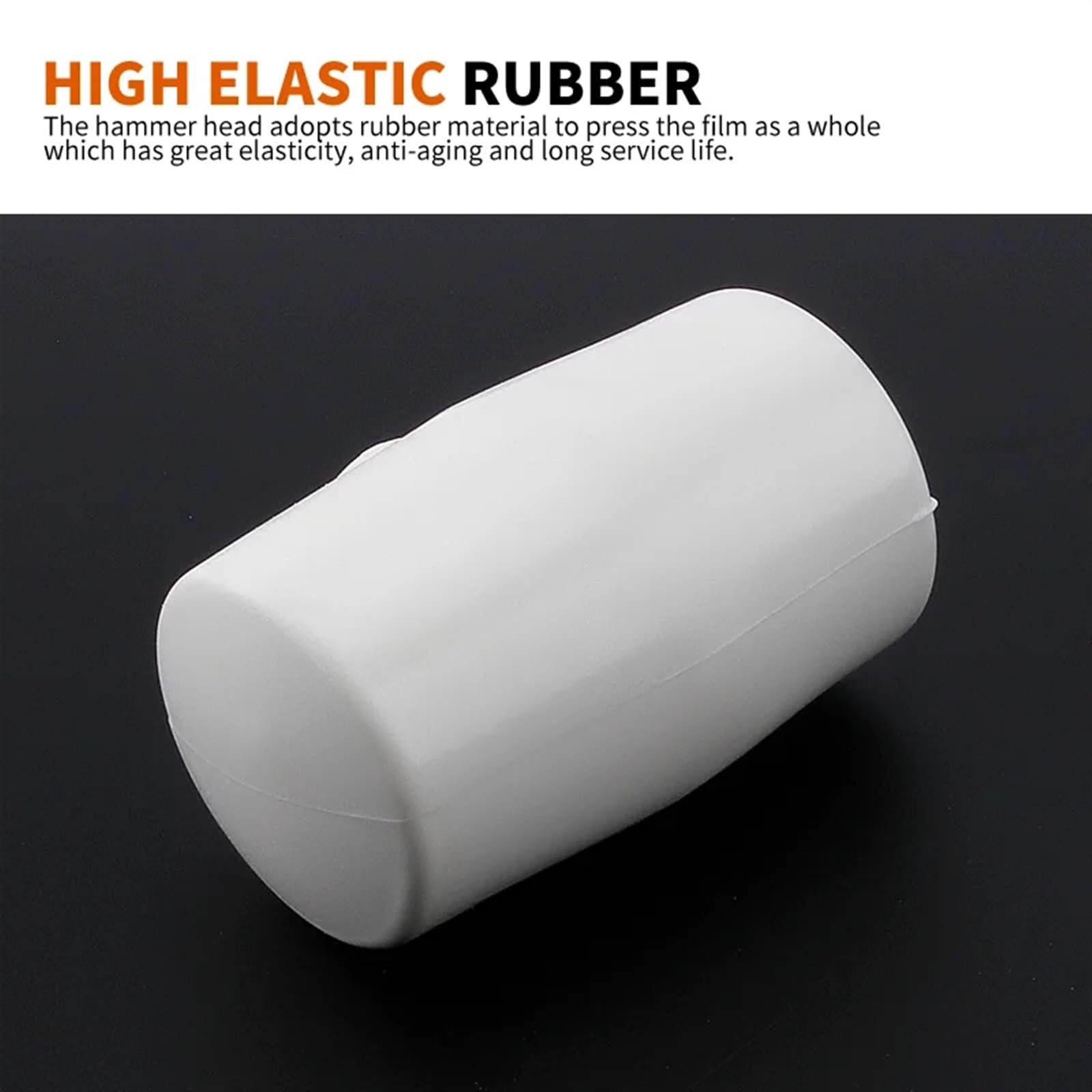 Młotek gumowy, 1 szt. Wytrzymały biały gumowy młotek do montażu płytek ceramicznych, kleju plastikowego, 55 mm, 60, 70 średnicy z uchwytem antypoślizgowym(60mm Diameter)
