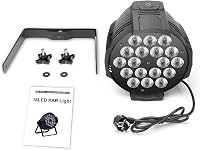 U`King 2x LED Par Reflektor 18x15W RGBW Színes Színpadi Lámpa DMX512 Diszkó Buli 9