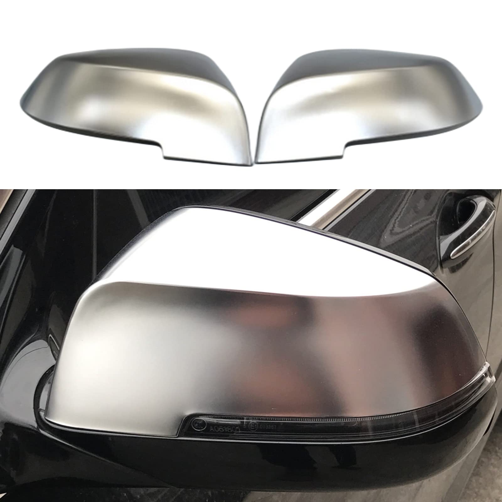 Matowa chromowana osłona lusterka wstecznego osłona lusterka bocznego do BMW 1 2 3 4 serii F20 F30 F31 F21 F22 F23 F32 F33 F34 F35 X1 E84