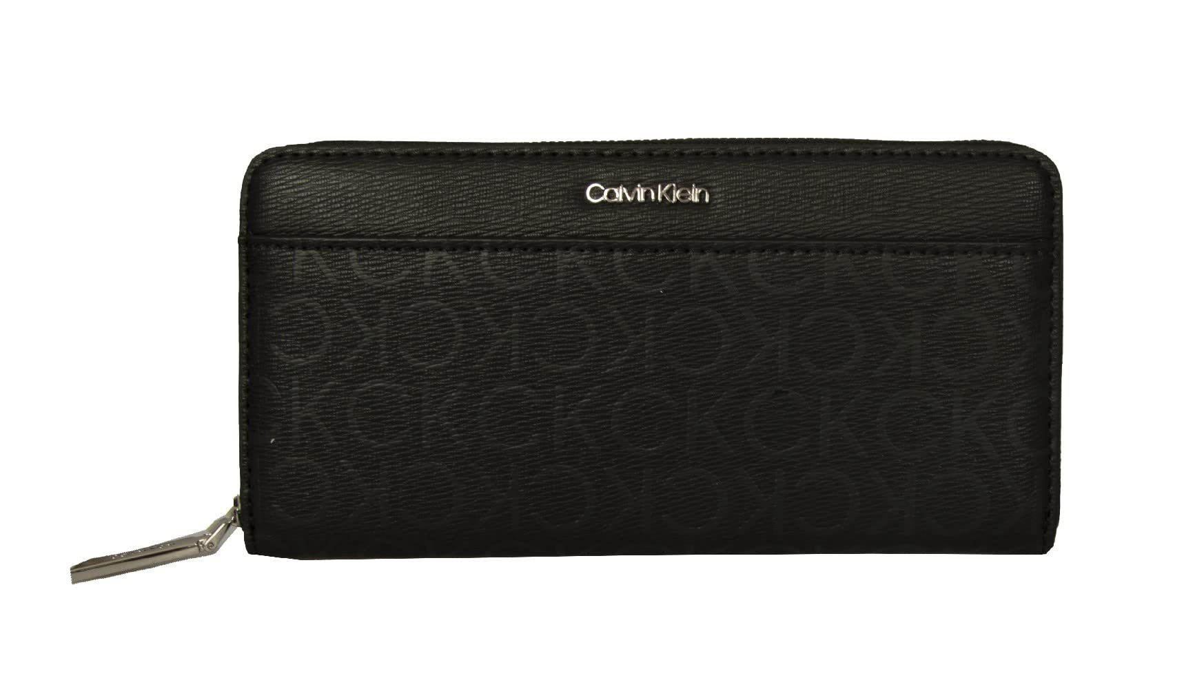 Calvin Klein CK Must Zip Around Wallet With Pocket Epi Mon Black Mono