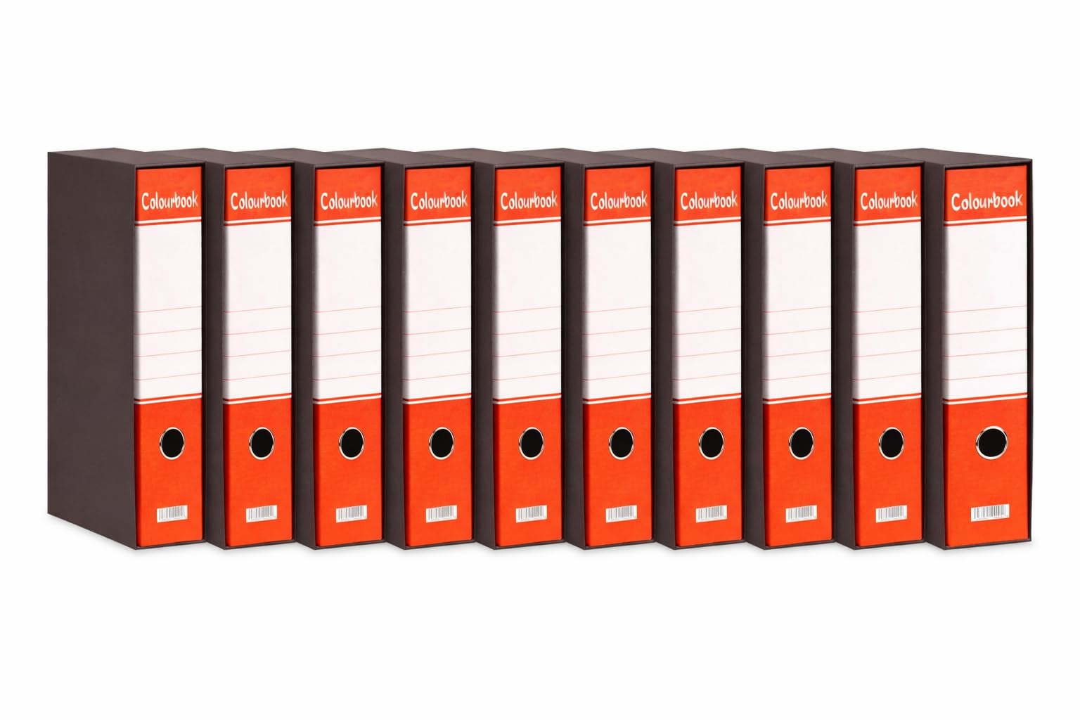 Colourbook Set 10 Registratori Rossi a Leva In Formato Protocollo Per Archiviazione Professionale Ufficio E Studio, Dorso 8 cm Con Custodia, Meccanismo Leva Metallo Resistente, Alta Capacita