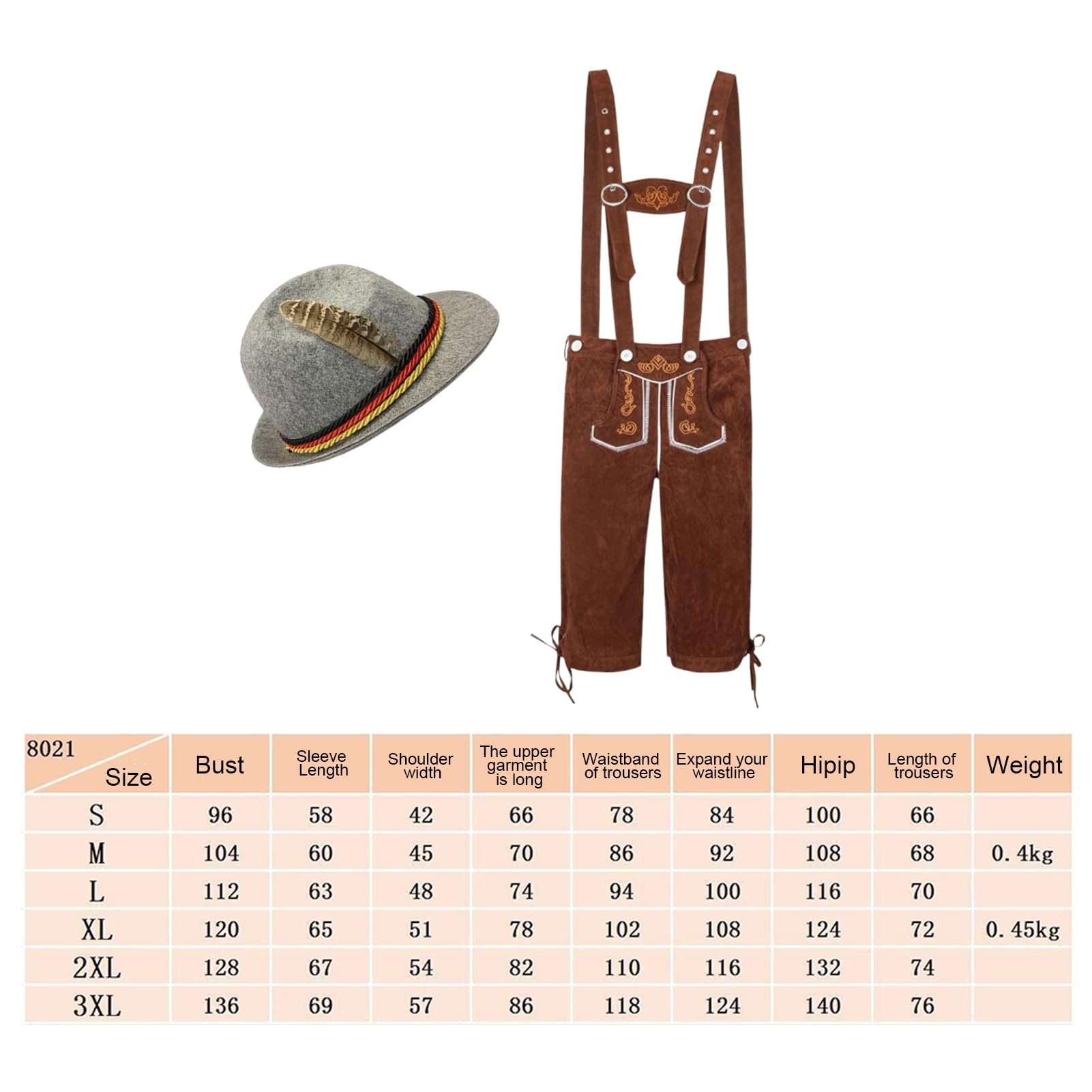 Costume da Oktoberfest da uomo, tradizionale, per feste di birra, per feste musicali, eventi culturali tedeschi, celebrazioni e riunioni di famiglia