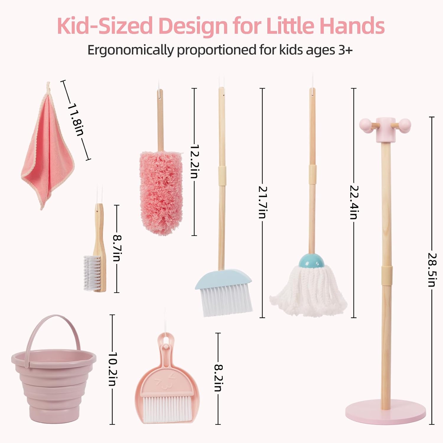 Kids Cleaning Set, Housekeeping Play Broom Set for Toddlers 3-8 image 3
