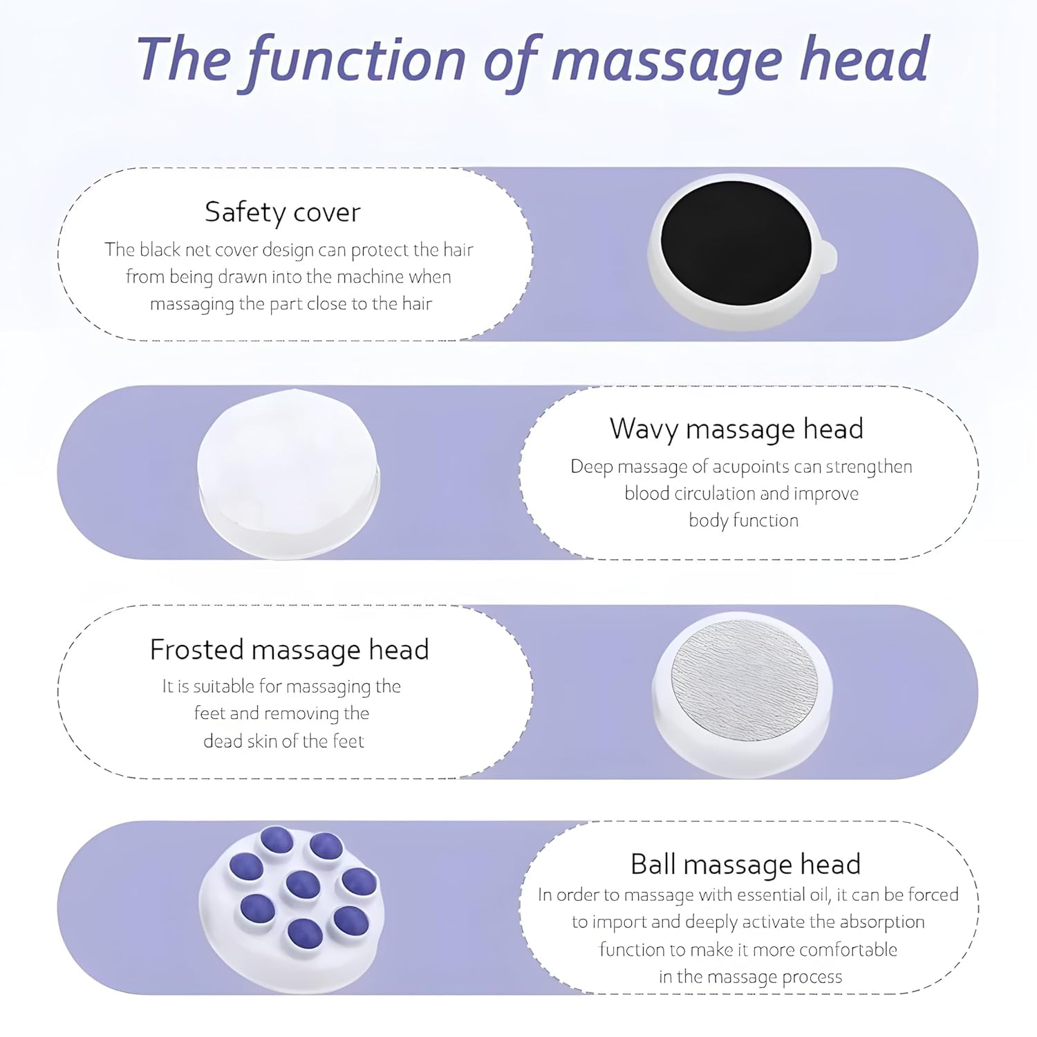 Electric Handheld Full Body Massage with 4 Massage Heads Electric Handheld Full Body Massage with 4 Massage Heads