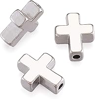 Vista 10 de Craftdady - Cuentas pequeñas de cruz de metal