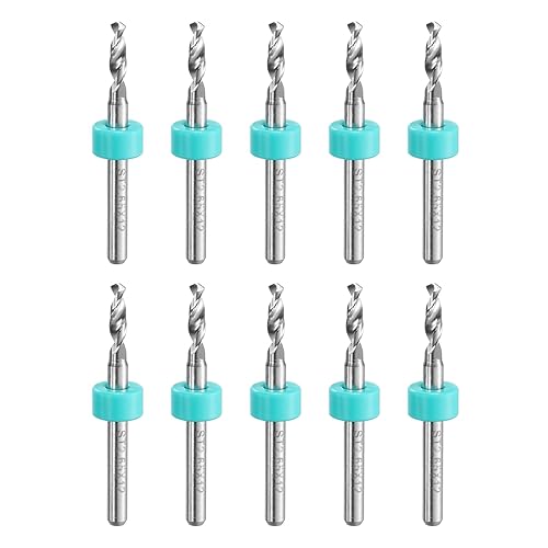 Vista 114 de uxcell Brocas para PCB, 0.028 in, carburo de tungsteno, herramienta rotativa, joyería, grabado CNC, placa de circuito de impresión, micro brocas