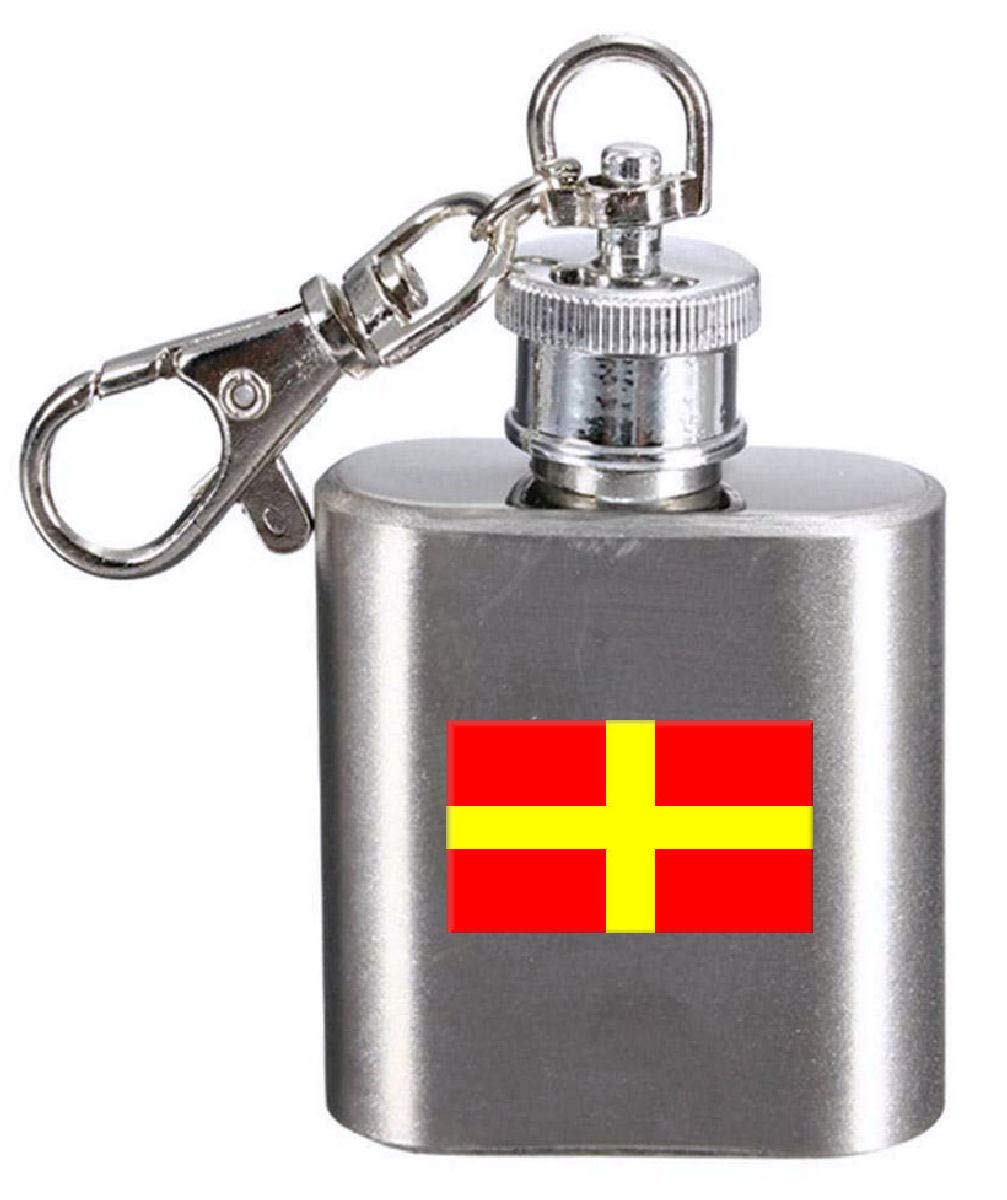 Flasque porte-clés d'Italie Messina pour homme passionné et voyageur