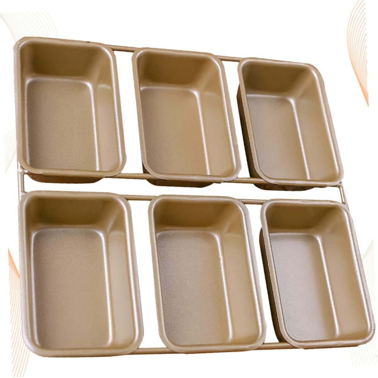 Unomor 6grids Rectangular Non-stick Baking for Versatile Baking Tray for Toast and Cakes Household Bakeware for to and High Temperature