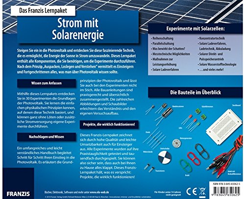 Lernpaket Strom mit Solarenergie: Der Schnellstart in Photovoltaik. Grundlagen der Photovoltaik mit über 30 Experimenten. Ohne Lötkolben experimentieren! Bauteile einfach einstecken - Fertig!