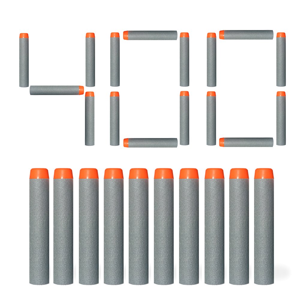 Nerf Bullets - 100 200 400 Pieces Nerf Darts Nerf Elite Gun Bullet Ultra Refill Darts Foam Darts for N-Strike Elite Blasters Series by VCOSTORE