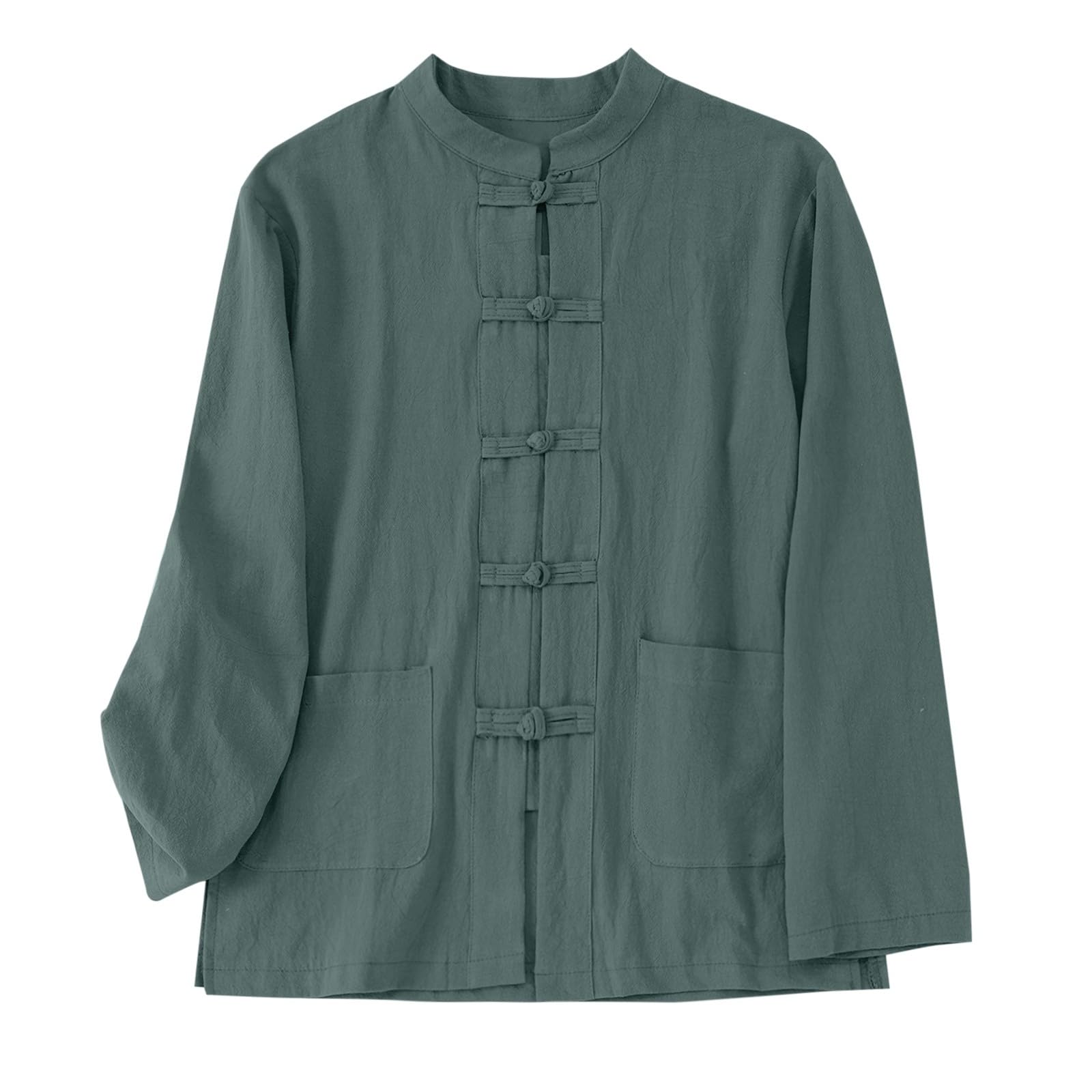 Tangzhuang Chemise chinoise pour femme Arts martiaux, Kung Fu, Tai Chi Tenue Uniforme Traditionnelle Chemise d'été Chemise de loisirs avec boutonnière sur le devant, col montant, manches