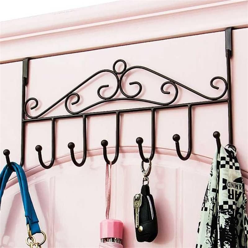 Vista 4 de plplaaoo Ganchos para colgar puertas, ganchos para colgar puertas, gancho organizador de puerta, colgador de abrigos sobre la puerta, 7 ganchos