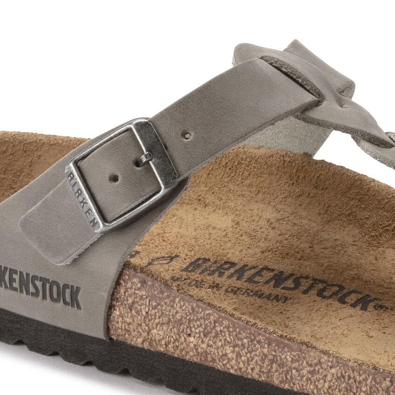 Image of Birkenstock Gizeh Braided Oiled Leather Sandals - Heritage Patina with Comfort, 8-8.5 Wide
