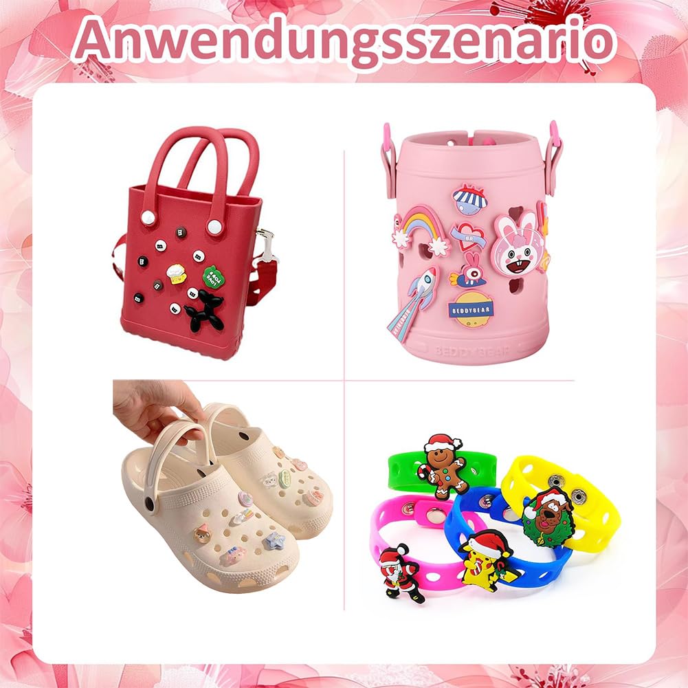 10 sztuk uroczych przypinek z kreskówek, przypinki do butów, naklejki Crocs, Charms z kreskówki, 10 sztuk, 1, Glina polimerowa, Agat