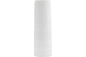 Tall White Sagebrook 18 inch Vase with Cylinder Shape