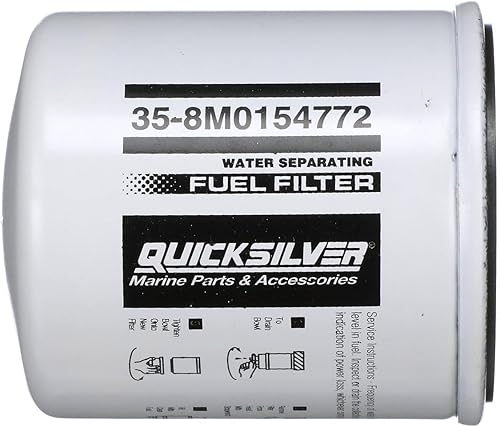 Quicksilver 8M0154772 Filtro de combustible separador de agua para fueraborda Johnson y Evinrude seleccionados
