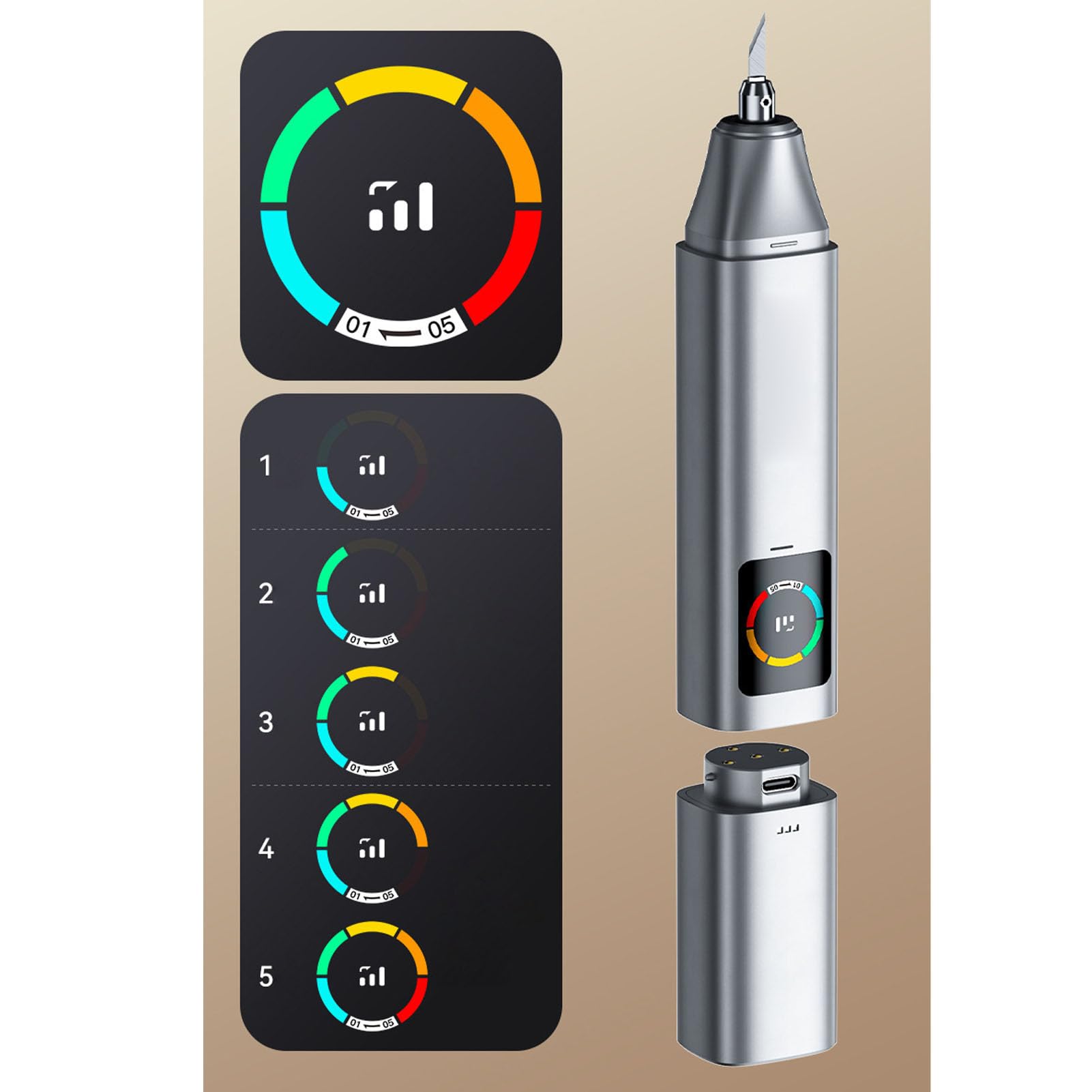 Fafeicy Ultraschallschneider, 40 KHz, 40 W, Intelligente Temperaturregelung, Kabelloses Schneidwerkzeug für Kunststoff-Leiterplatten, Kohlefaser-Handwerker, Bastler (EU-Stecker)