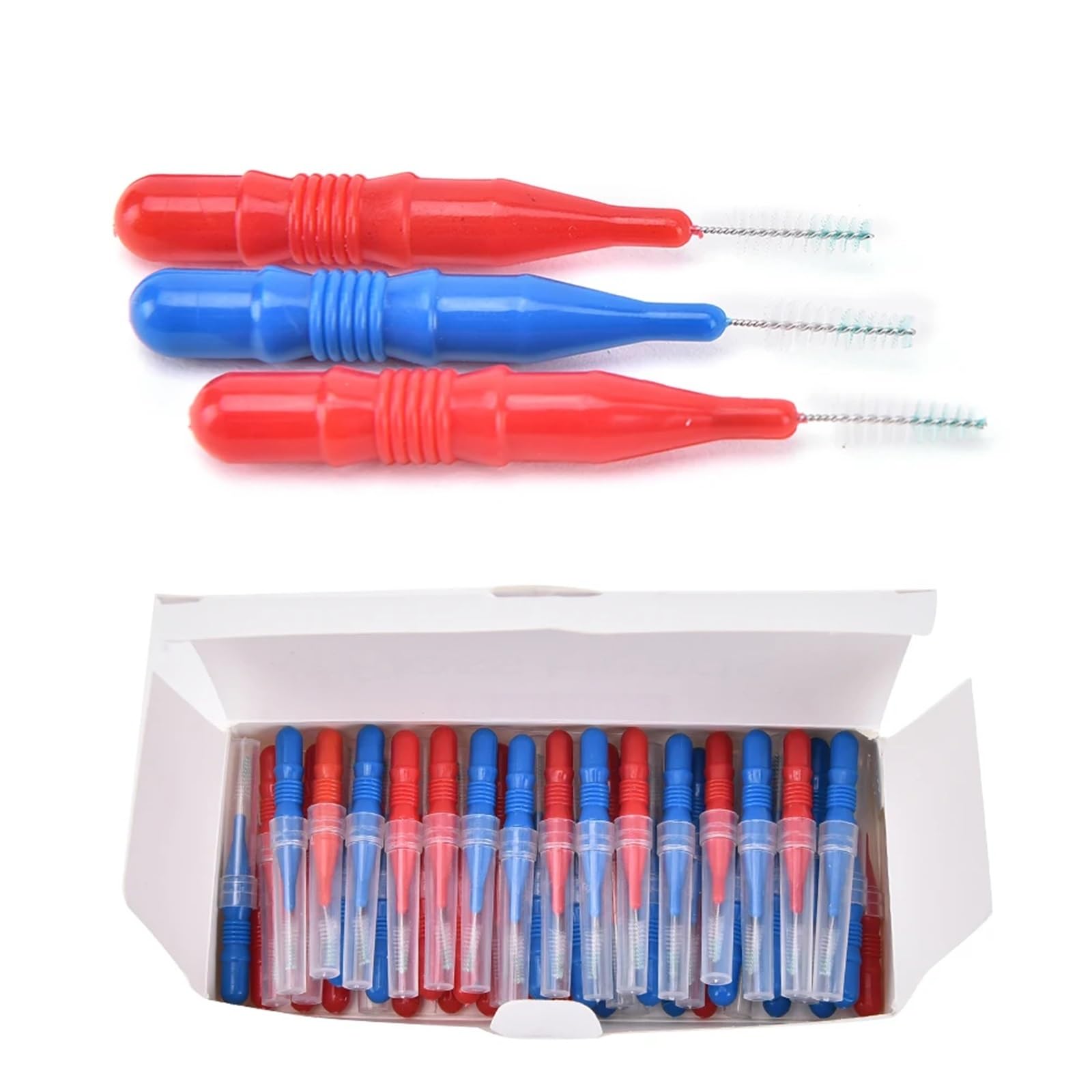 międzyzębowe i patyczki z nicią dentystyczną, Interdental Brush 30-50pcs Multicolor(50pcs-random)