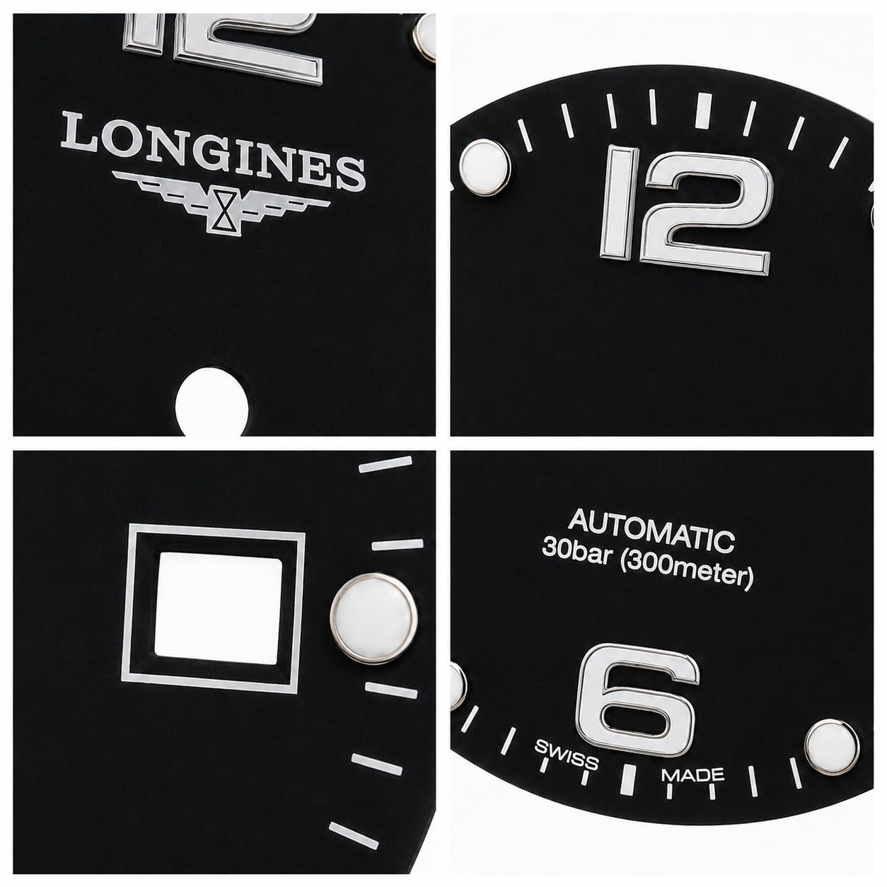 Metallzifferblatt 2824 2892 Kaliber Leuchtend 31mm Datumsfenster Edelstahl Zifferblatt Modding Teil für Longines Conquest