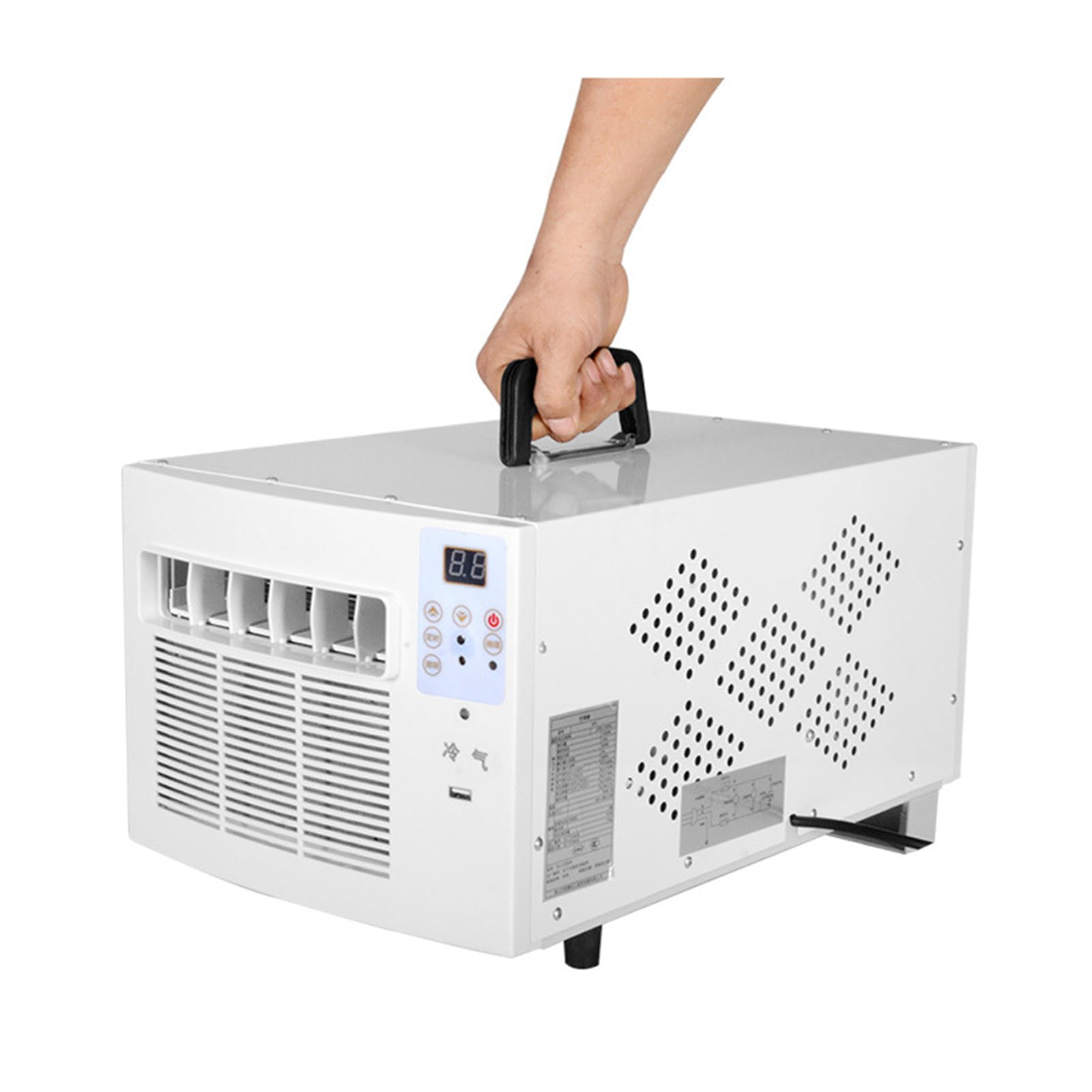モバイルエアコン ホワイト デジタル表示 Amazon | ポータブルエアコン、110V/220Vモバイルエアコン、DC 24V
