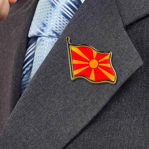 Image of Country Flag Brooch Metal Alloy Souvenir Pin Shirt Hat Backpack Jewelry Accessories Decoration Party Christmas Gift Badge International Travel Pin