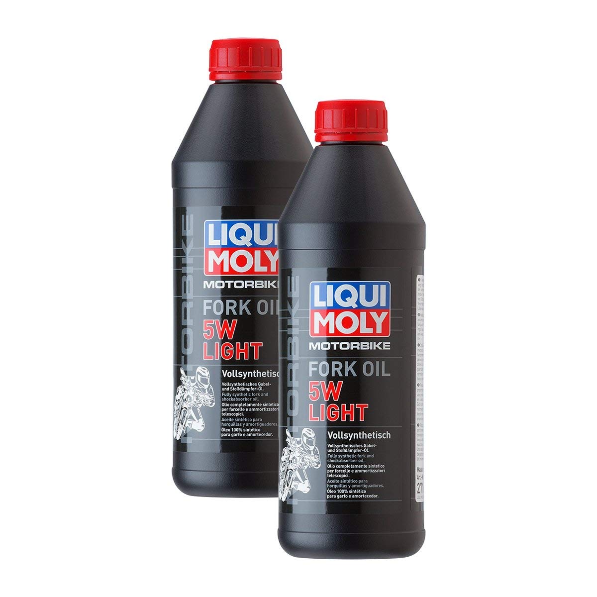 2x LIQUI MOLY 2716 Motorbike MotorradFork Oil Gabelöl Stoßdämpfer 5W light 1L