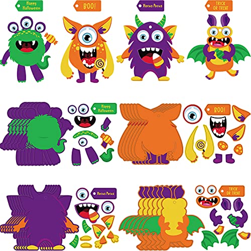 Sumind 36 Sets Halloween Craft Paper Ornaments Kits DIY Craft...