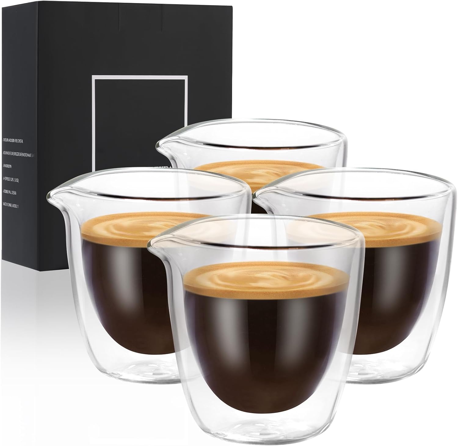 専用　risou no coffee 2箱&HoT SHOT 2袋 Espresso Shot Glass 2 Pcs Espresso Cups,4 Oz ,Double Spouts