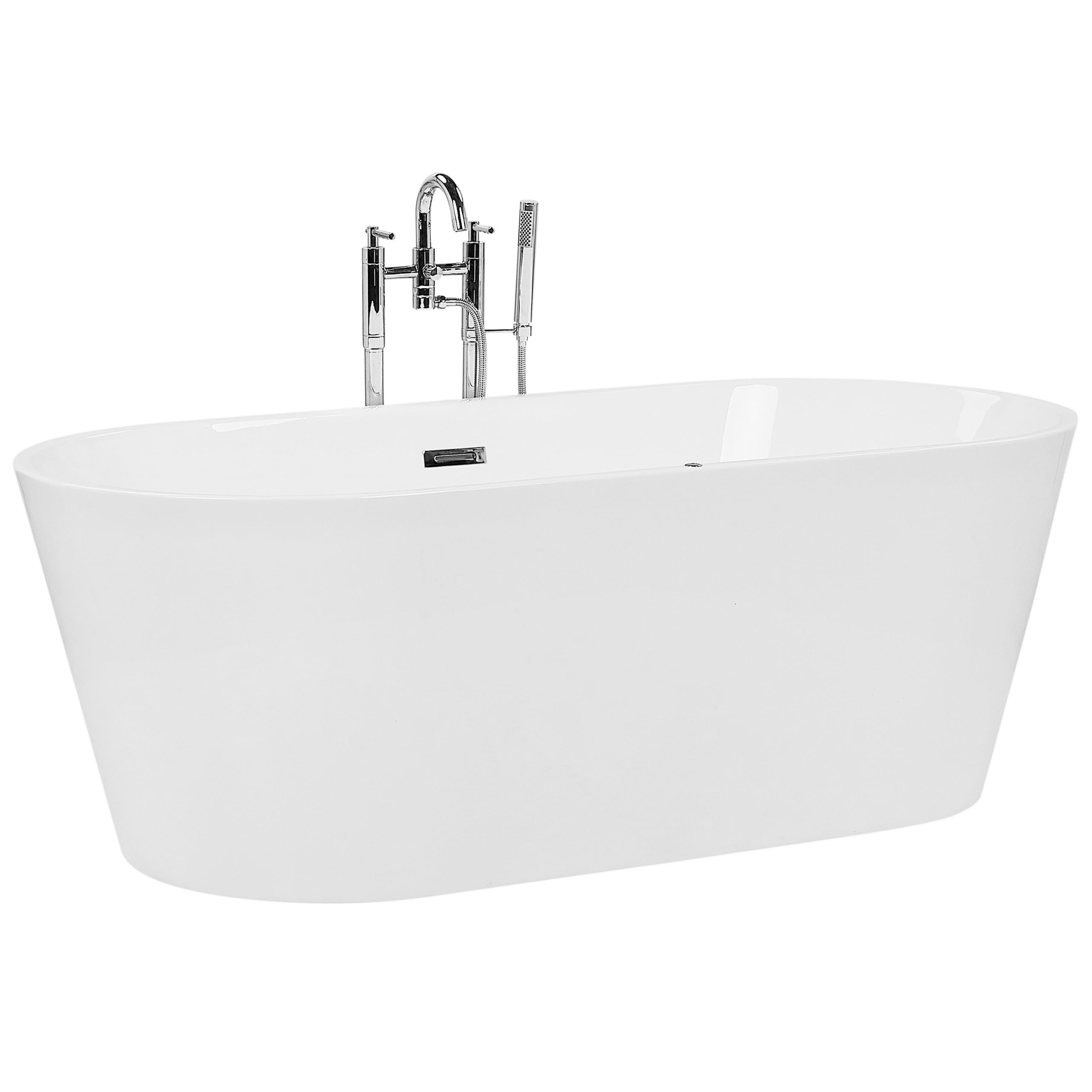 Vasca da Bagno Idromassaggio Ovale in Acrilico Bianco 170 x 80 cm