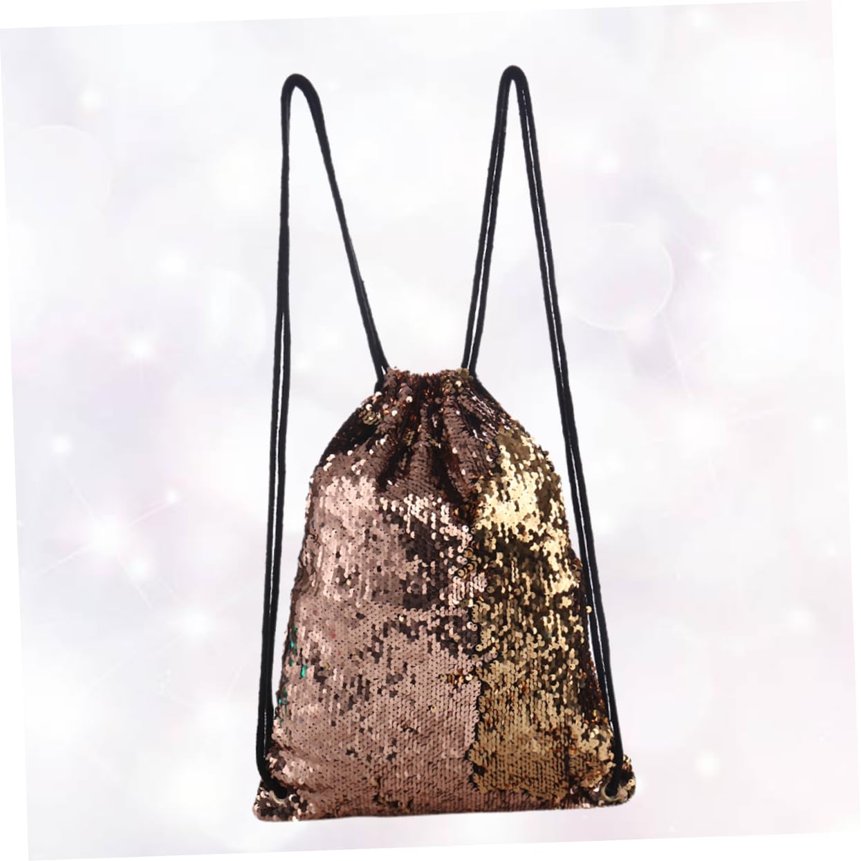 2 Piezas mochila de viaje bags shopping bag sports bag bolsa de deporte bolsa de playa aire bolso con cordón de lentejuelas mochila con brillo bolsa de baile