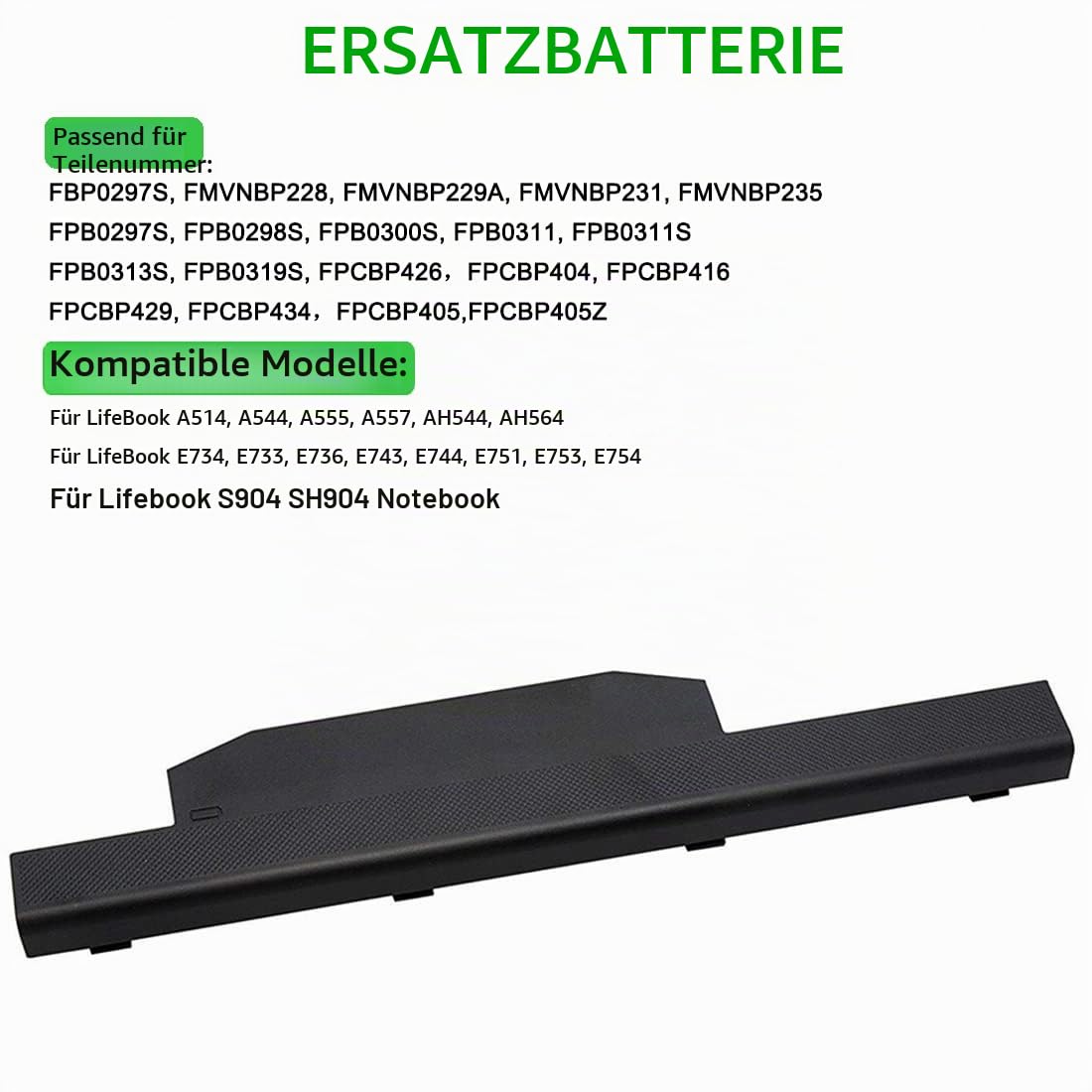 XITAIAN 10.8V 72Wh 6700mAh FPCBP416 FPCBP429 FMVNBP231 FMVNBP235 Ersatz Laptop Akku für Fujitsu LifeBook A544 AH564 E733 E734 E743 E744 E753 E754 S904