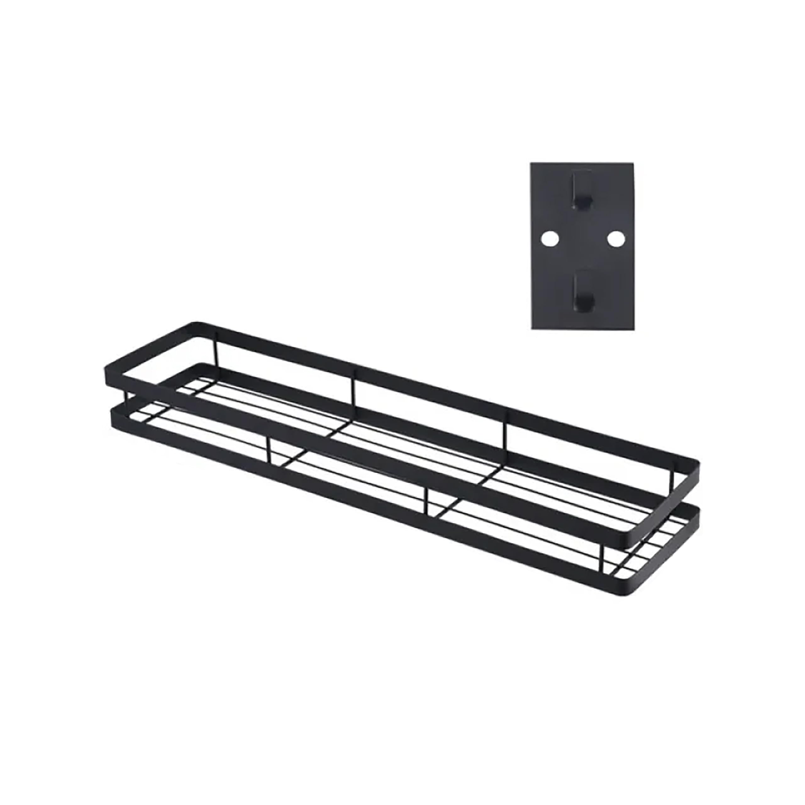 Étagère de rangement murale de cuisine 50 cm en métal noir