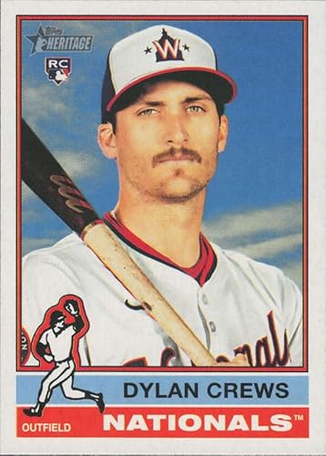 2025 TOPPS HERITAGE #247 DYLAN CREWS RC WASHINGTON NATIONALS BASEBALL OFFICIAL TRADING CARD OF MLB