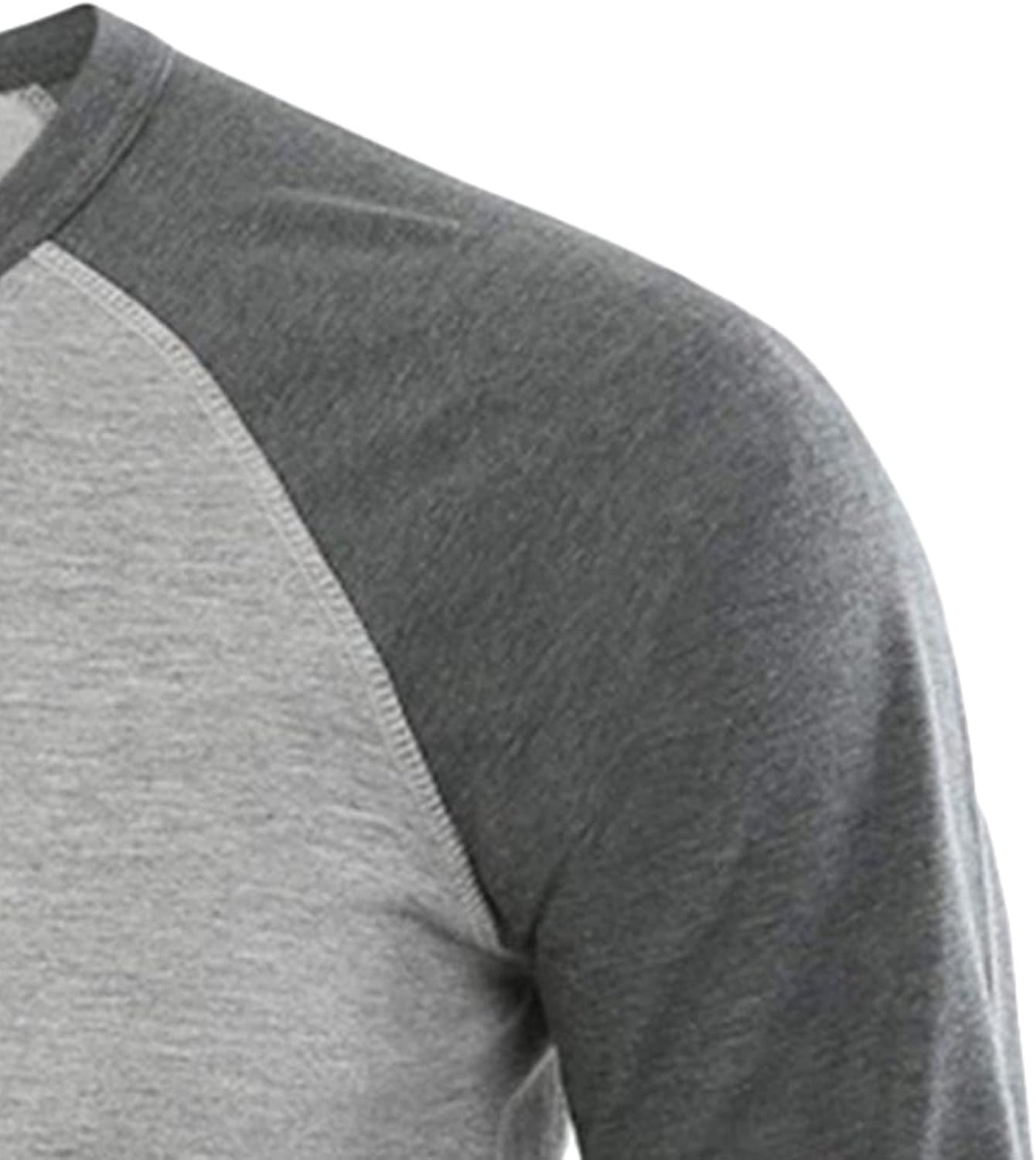 Mens Henley Long Sleeve Raglan T-Shirt Fashion Button Cotton Fall Shirt Casual Lightweight Crew Neck Shirts