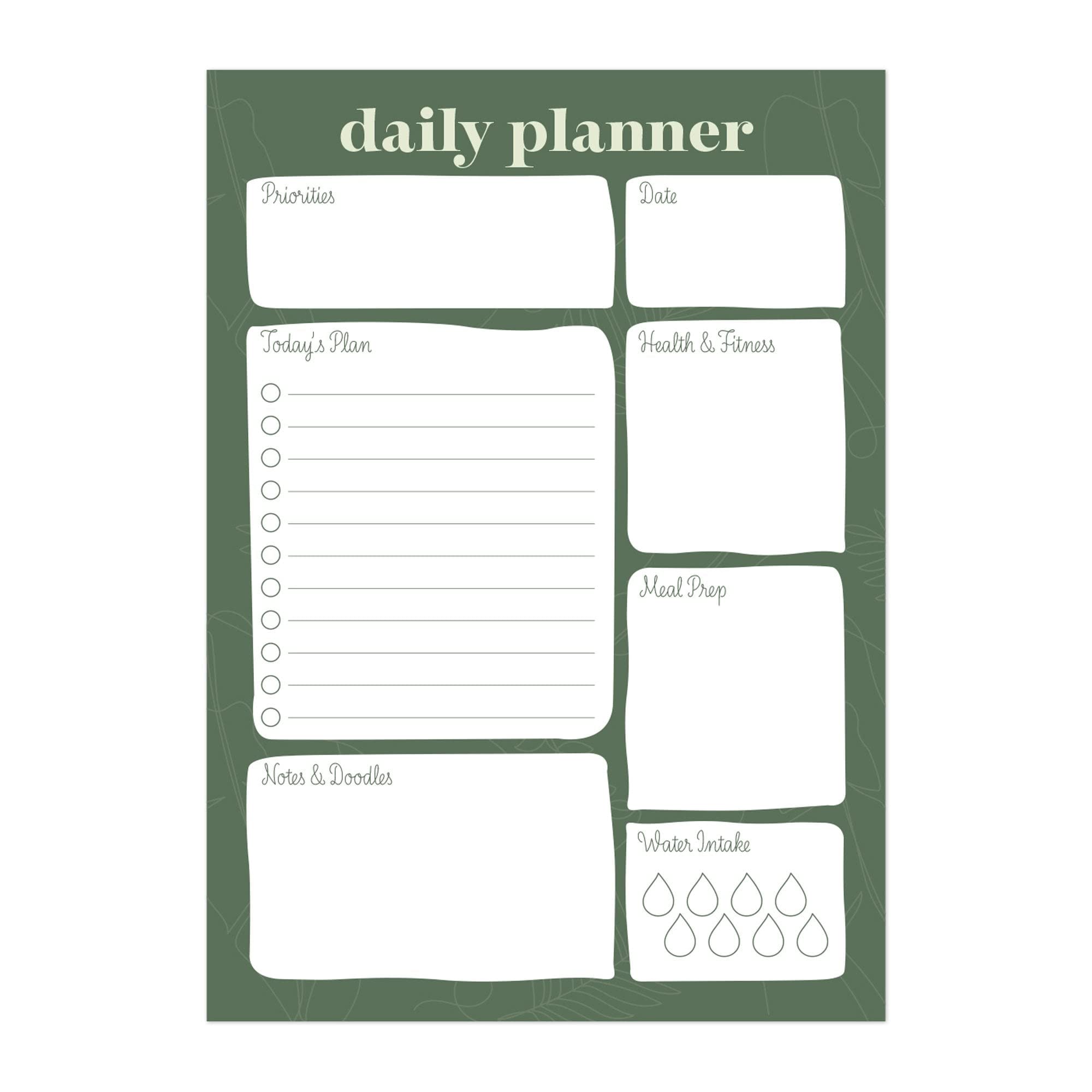 Magnetic To Do List, Daily Planner and Organiser for Fridge, Whiteboard or Office – Get Organised, Reduce Stress, Daily Schedule or Shopping List with Daily Planner Design