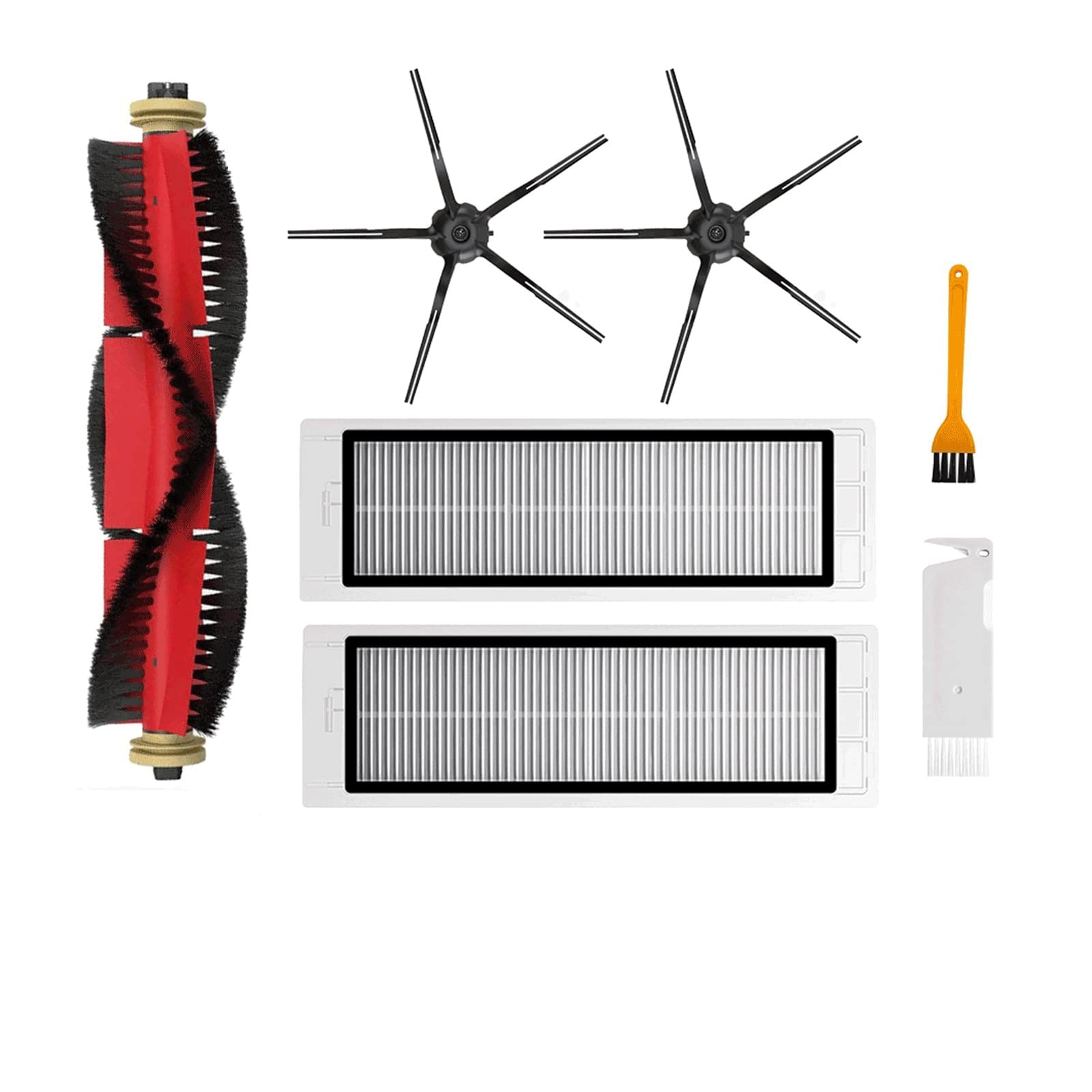Kbuys Compatible With Xiaomi Roborock S5 S502-00 S502-02 S5 Max S6 S6 Maxv S6 Pure E4 E5 Robot Vacuum Spare Parts Main Side Brush Hepa Filter Mop ( Color : Set O )