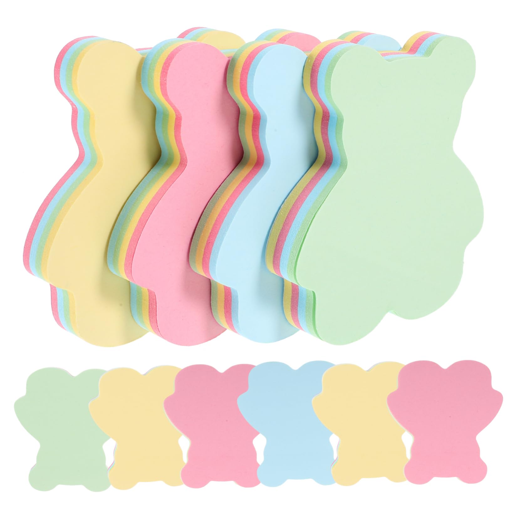 Gadpiparty 5 Pezzi Libri Adesivi Note Colorati Auto Adesivi Blocco Note Carino per Ufficio e Casa Memo Stickers Animali Cartoon