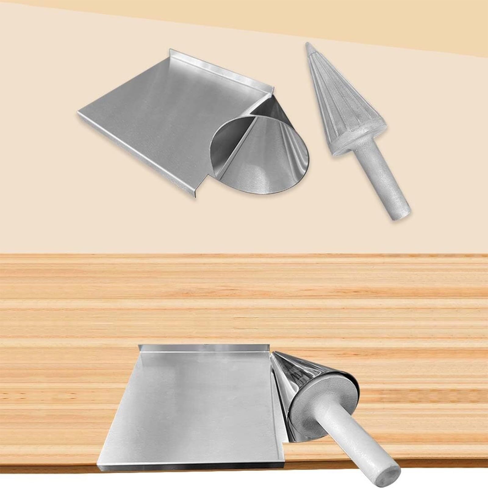 Strumento per gelato, stampo per cono a nido d'ape in acciaio inossidabile, stampo antiaderente, attrezzature da cucina e panetteria riutilizzabili, corpo in alluminio pressofuso, accessorio