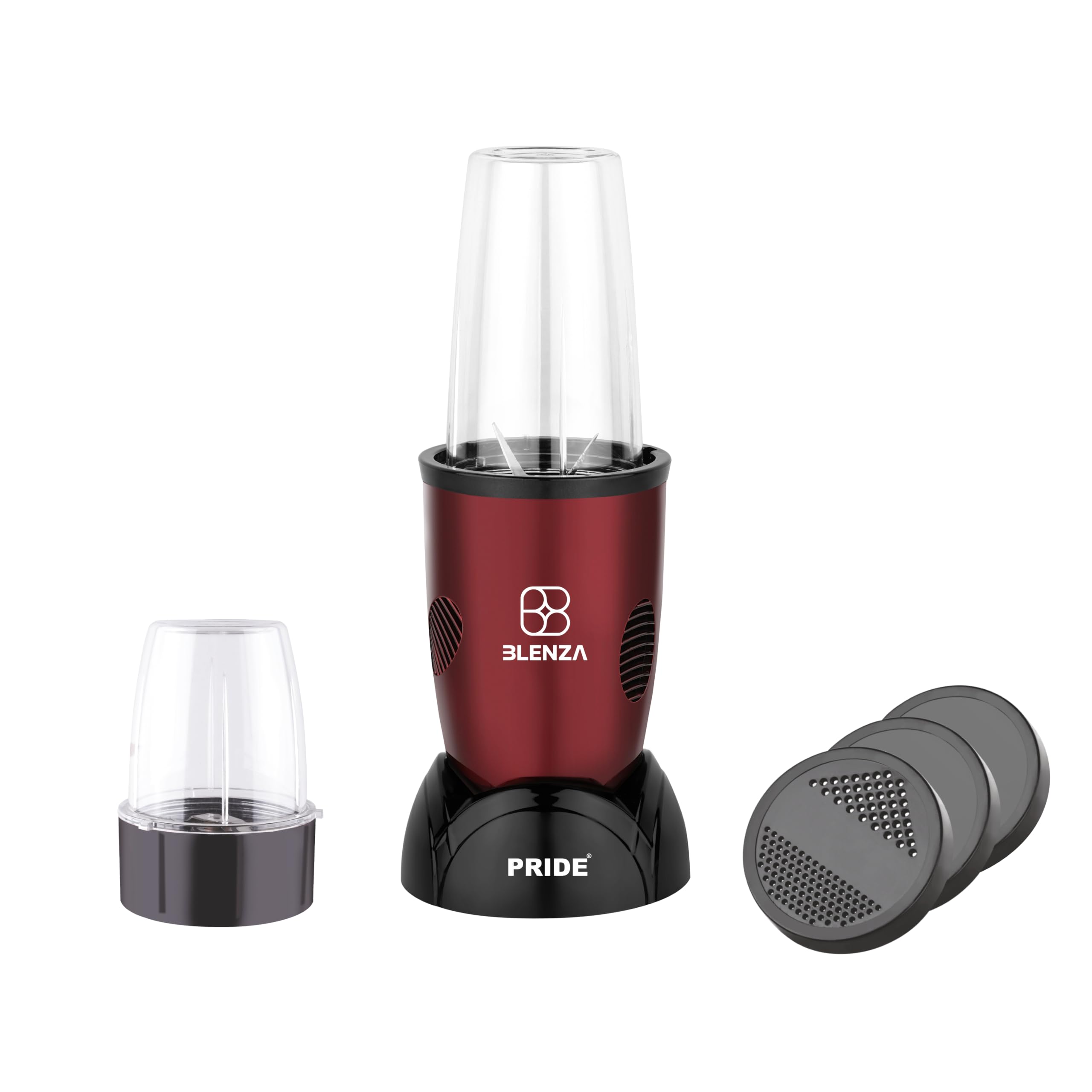 Pride Blenza 450 Watts Nutri Blender with 2 Jars | Compact ABS Body with Premium Motor | All-in-One Mixer for Smoothies, Spice, Juices & More | Red | 2 Years Warranty-image-20