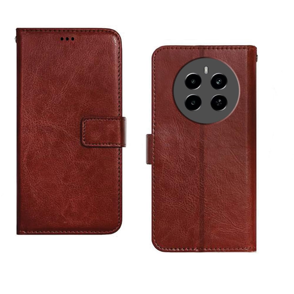 Inktree Realme P1 5G Flip Cover | Premium Leather Finish Flip Cover | with Card Pockets | Wallet Stand |Complete Protection Flip Cover for Realme P1 5G - Brown (B0D3VFNR14) Amazon Price History, Amazon Price Tracker