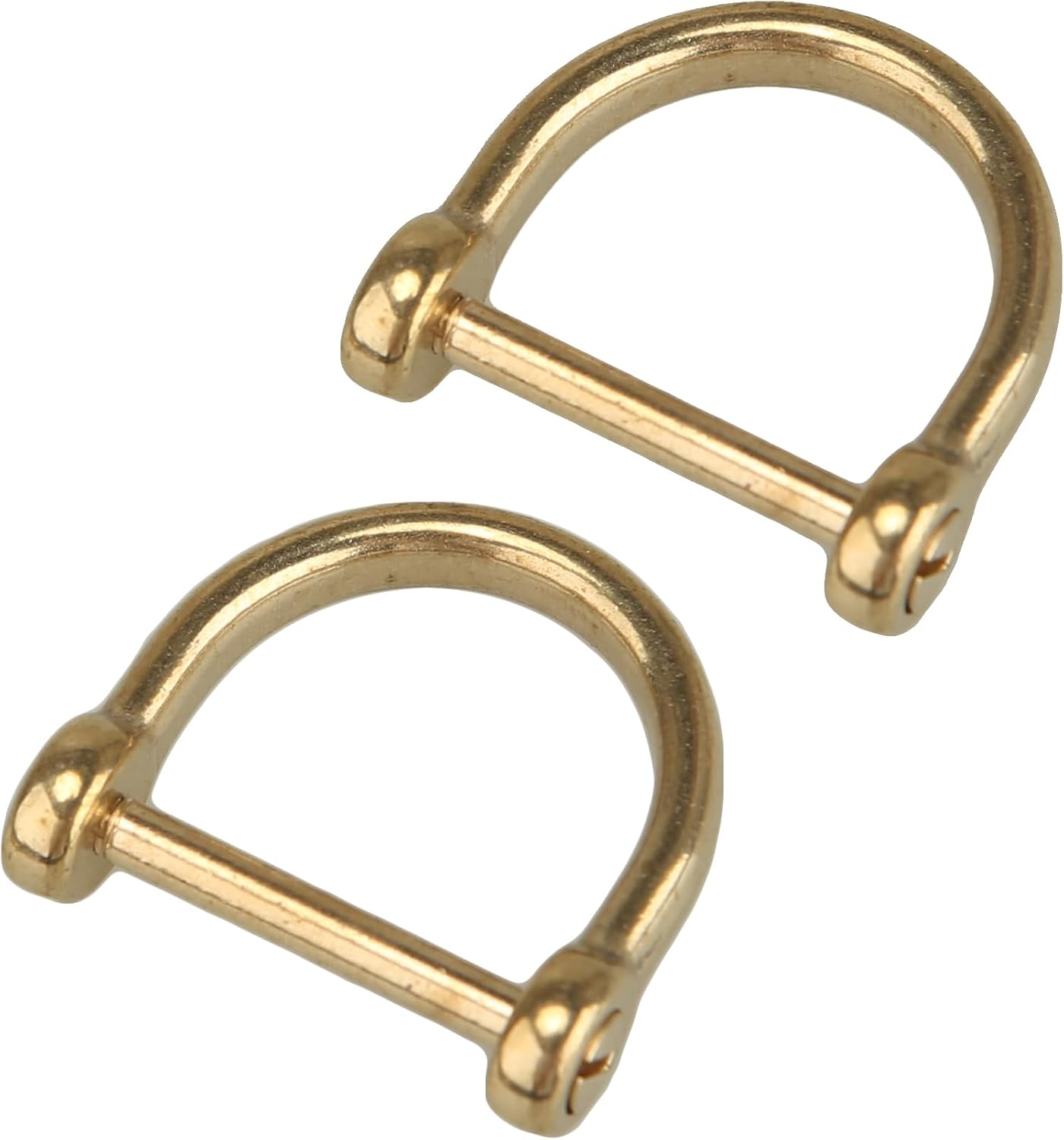 D-Rings with Screw Horseshoe U Shape Shackle for Key Holder Zip Puller Purse Bracelet 2 pcs
