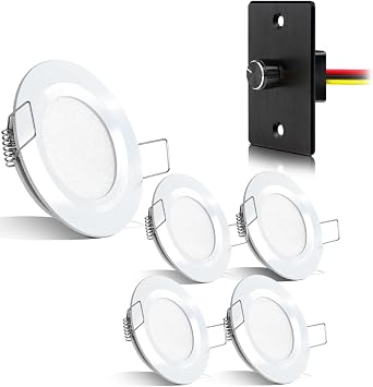 acegoo 2.75 RV Recessed Ceiling Light and 12V Dimmer Switch Bundle