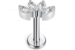 16G 6mm 8mm 10mm Piercing Jewelry Titanium Tragus Earring Lip Stud