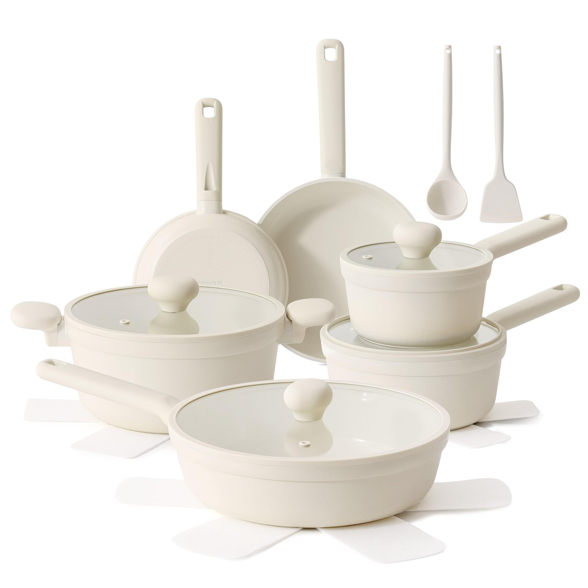 SENSARTE Ceramic Nonstick Cookware Set - 17 Piece -10 SENSARTE Ceramic Nonstick Cookware Set - 17 Piece -10