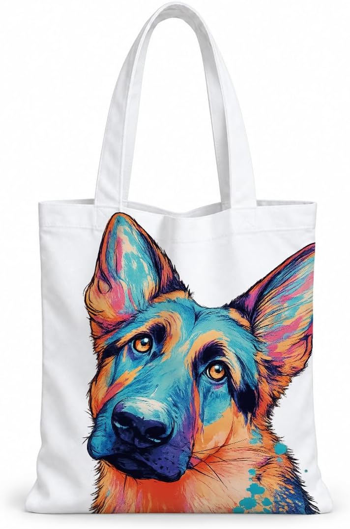 Cute Pet Canvas Tote Bag for Women, Funny Dog Lover Gift for Dog Mom