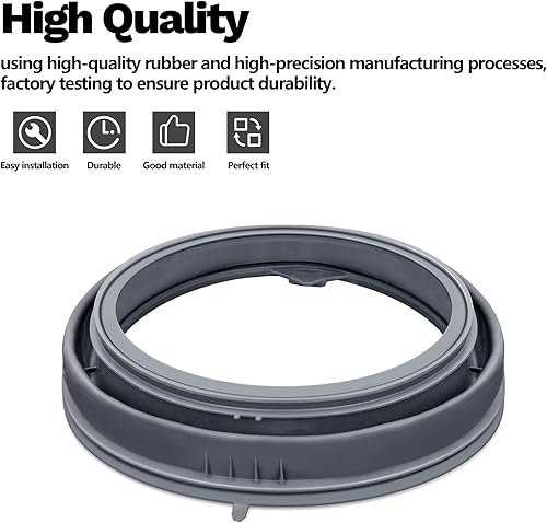Miniatura 3 de W10290499 Fuelle de sello de puerta de lavadora para Whirlpool - WFW9150WW01 WFW9150WW00 WPW10381562 Maytag Serie 2000 MHWE200XW00 Lavadora Amana
