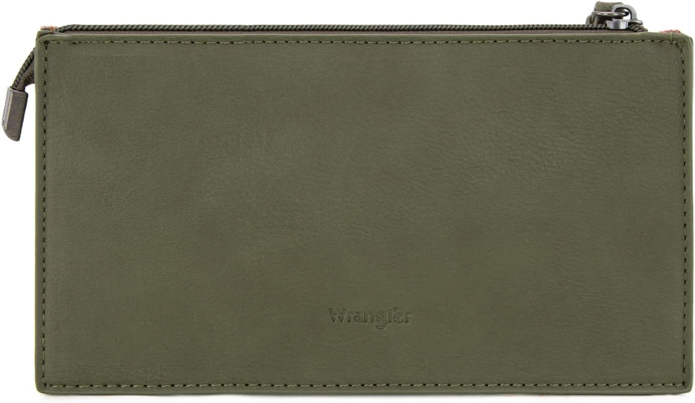 Montana West Wrangler Clutch Purses for Women Western Wristlet Wallet Boho Aztec Card Holder Zipper Handbags for Ladies AR-WG313-181GN - Image 5