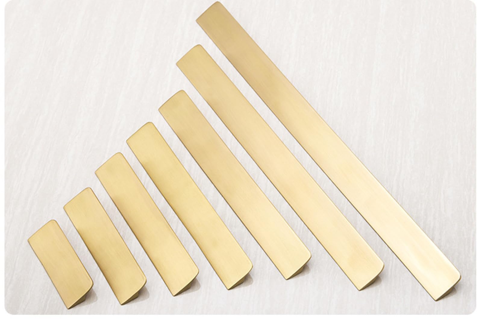 Maniglie per Mobili Ante Moderne Confezione da 2 Maniglie Piatte in Rame Puro per Ante di Armadi Cassetti E Mobili Lunghezza 380 mm Interasse Fori 288 mm