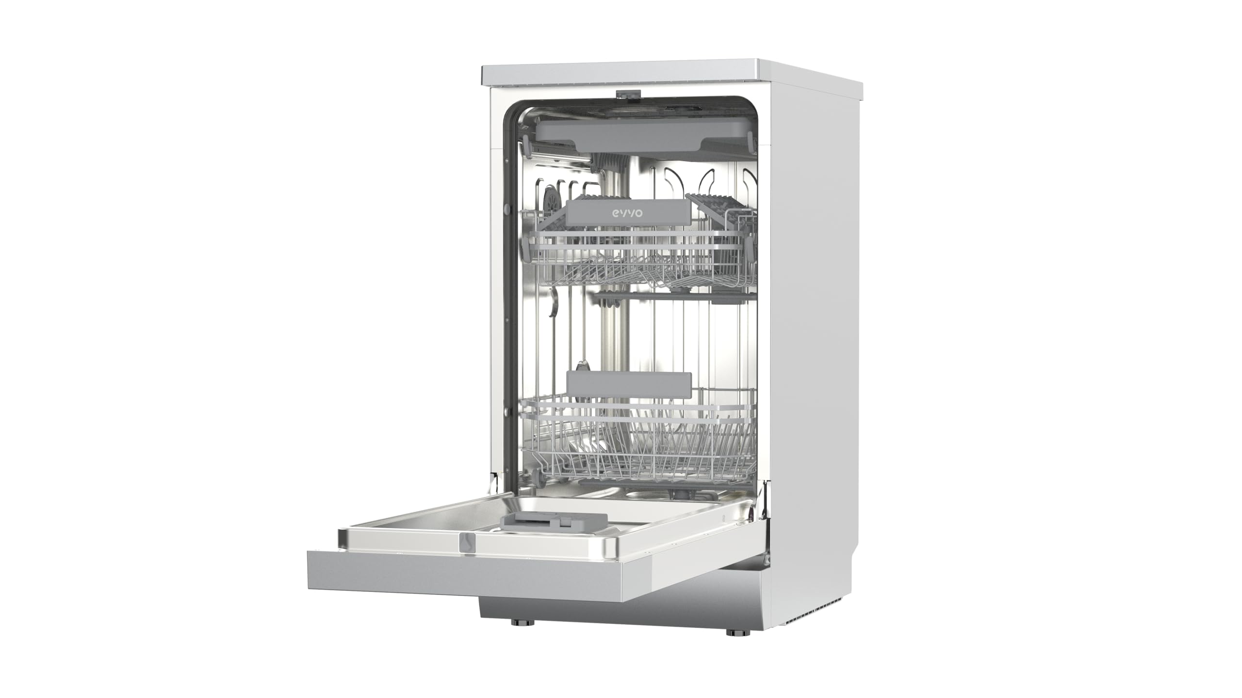 Lavavajillas D3Y Slim - 45 cm, 11 Servicios, Clase Energética D, Diseño Slim Compacto, 6 Programas, Media Carga, Inicio Diferido, Secado Extra, Funcionamiento Silencioso (Inox) — view 3